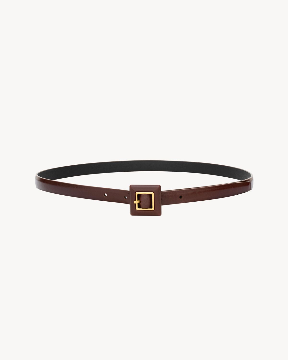 Ceinture boucle recouverte en cuir