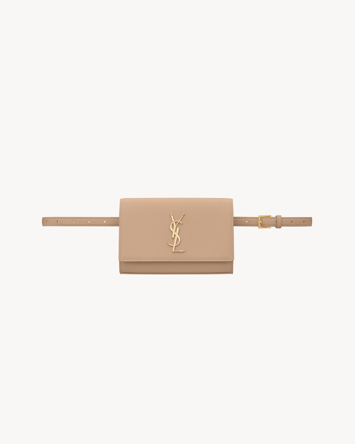 KATE belt bag in grain de poudre embossed leather Saint Laurent YSL