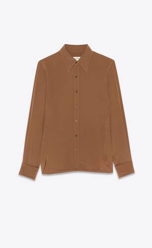 fitted shirt in crepe de chine