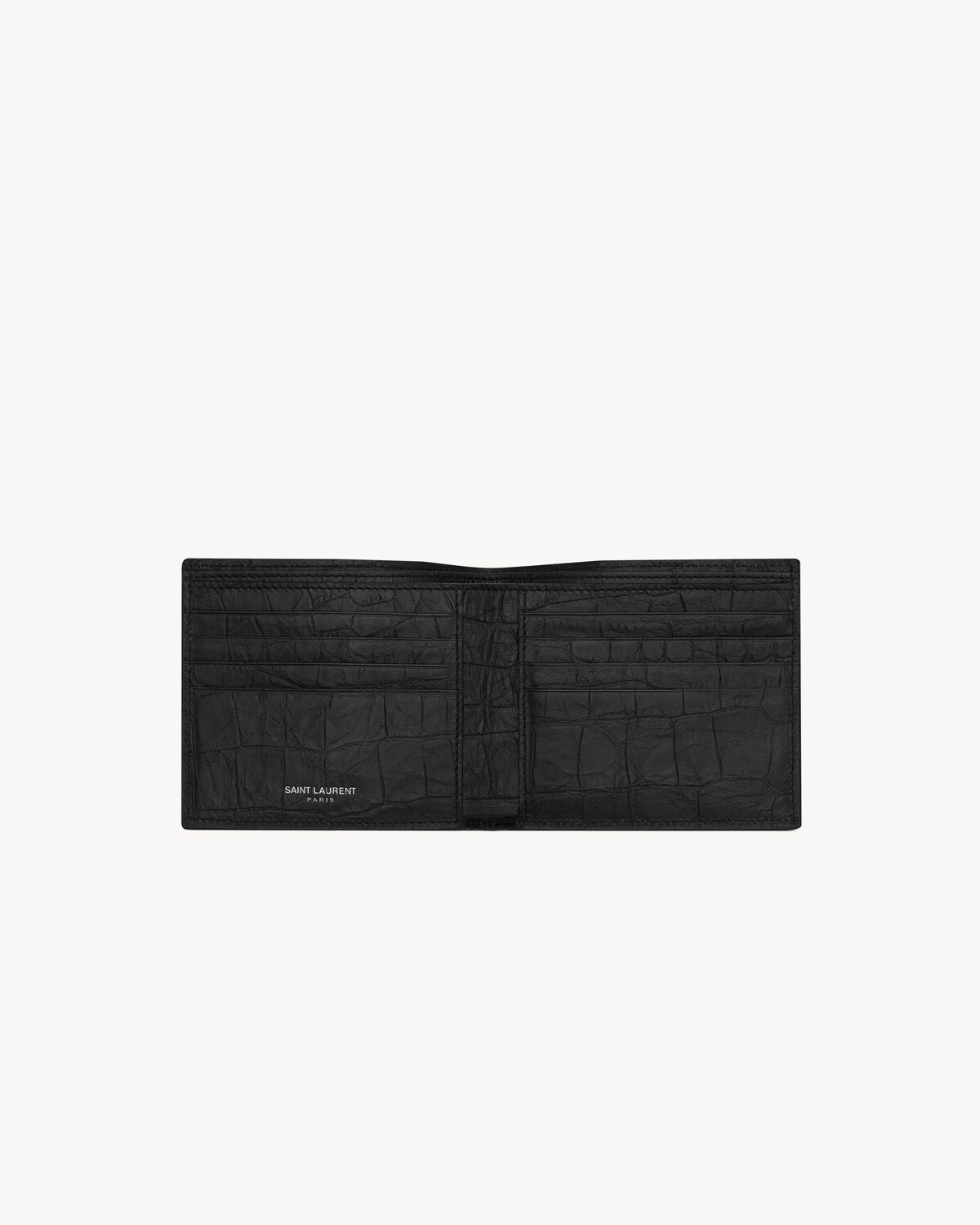 CASSANDRE East/West wallet in CROCODILE-EMBOSSED leather
