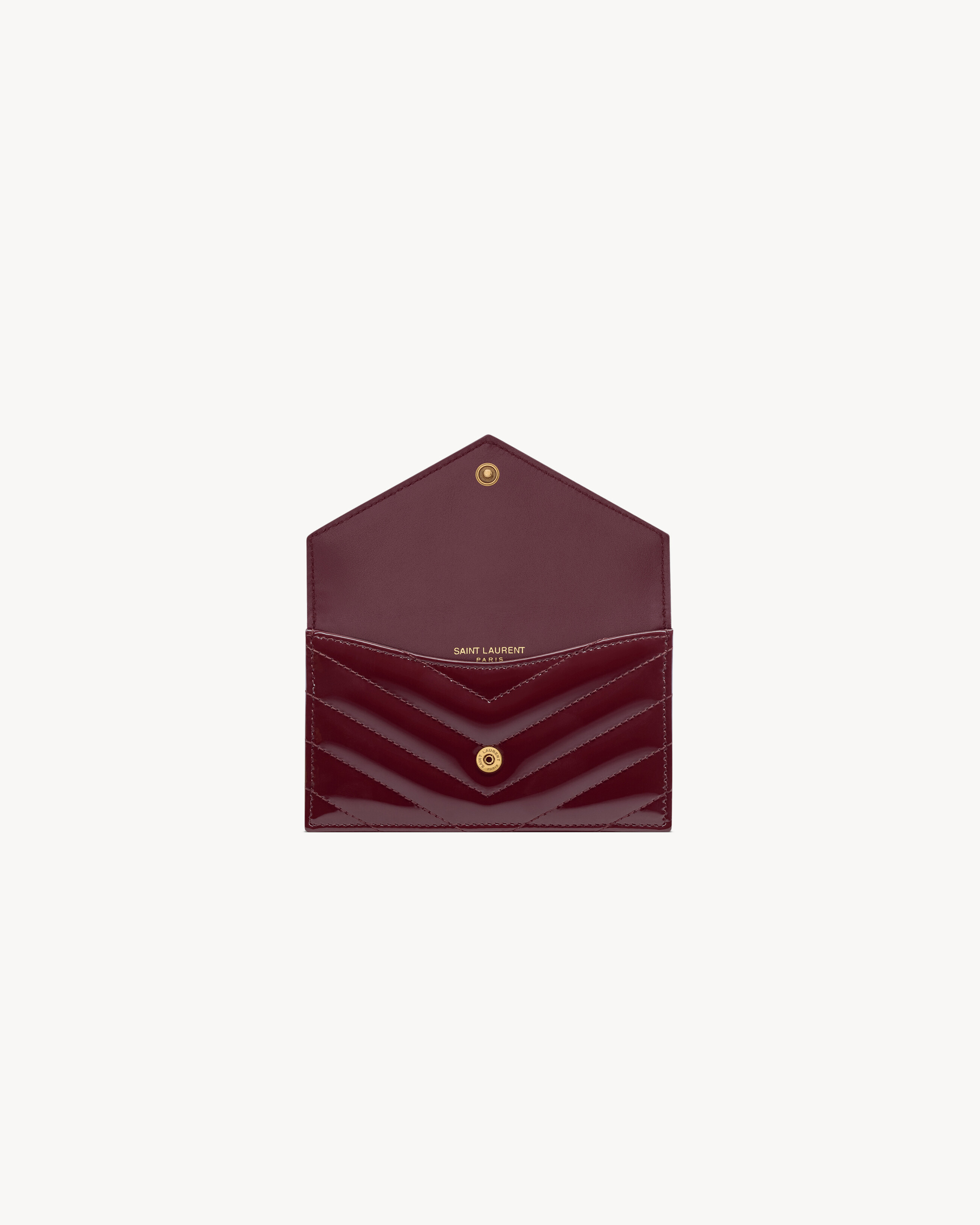 CASSANDRE MATELASSÉ FRAGMENTS flap card case in patent leather