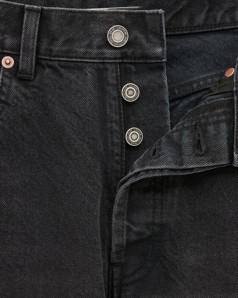 Loose-Fit Jeans in Used Black Denim