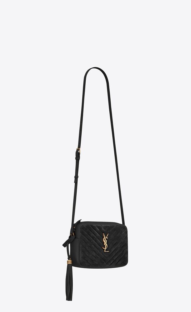 LOU camera bag in quilted suede and smooth leather | Saint Laurent | YSL.com