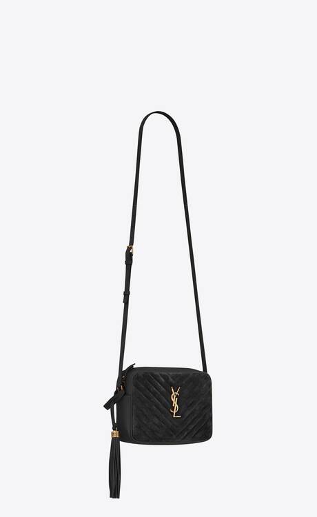 LOU camera bag in quilted suede and smooth leather | Saint Laurent ...