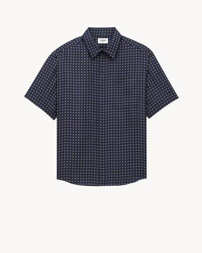 shirt in silk twill in Grey | Saint Laurent | YSL EN | ID