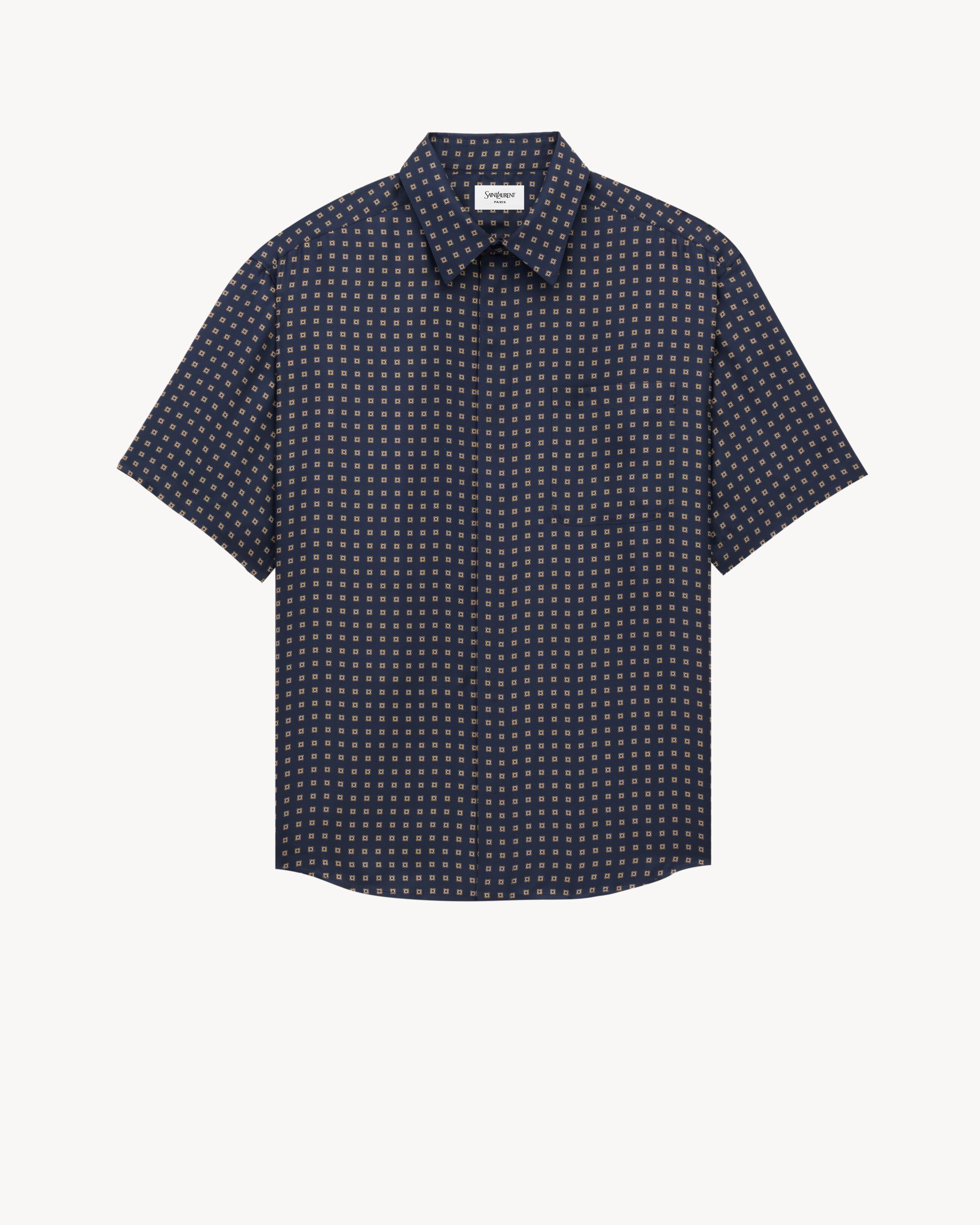 shirt in square silk