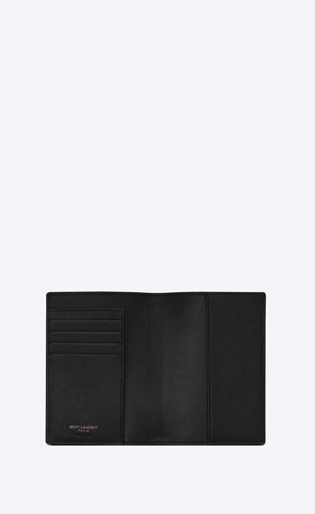 CASSANDRE passport case in grain de poudre embossed leather | Saint Laurent | YSL.com