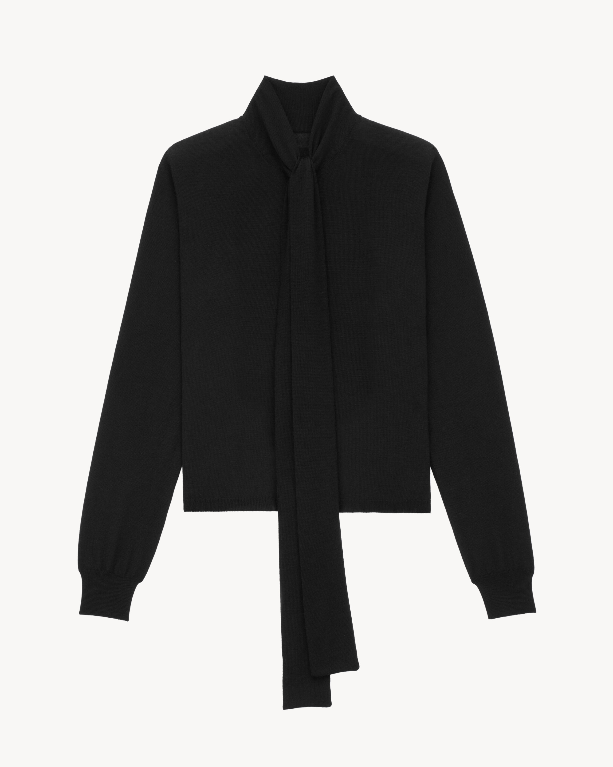 lavallière cardigan in cashmere, wool, and silk
