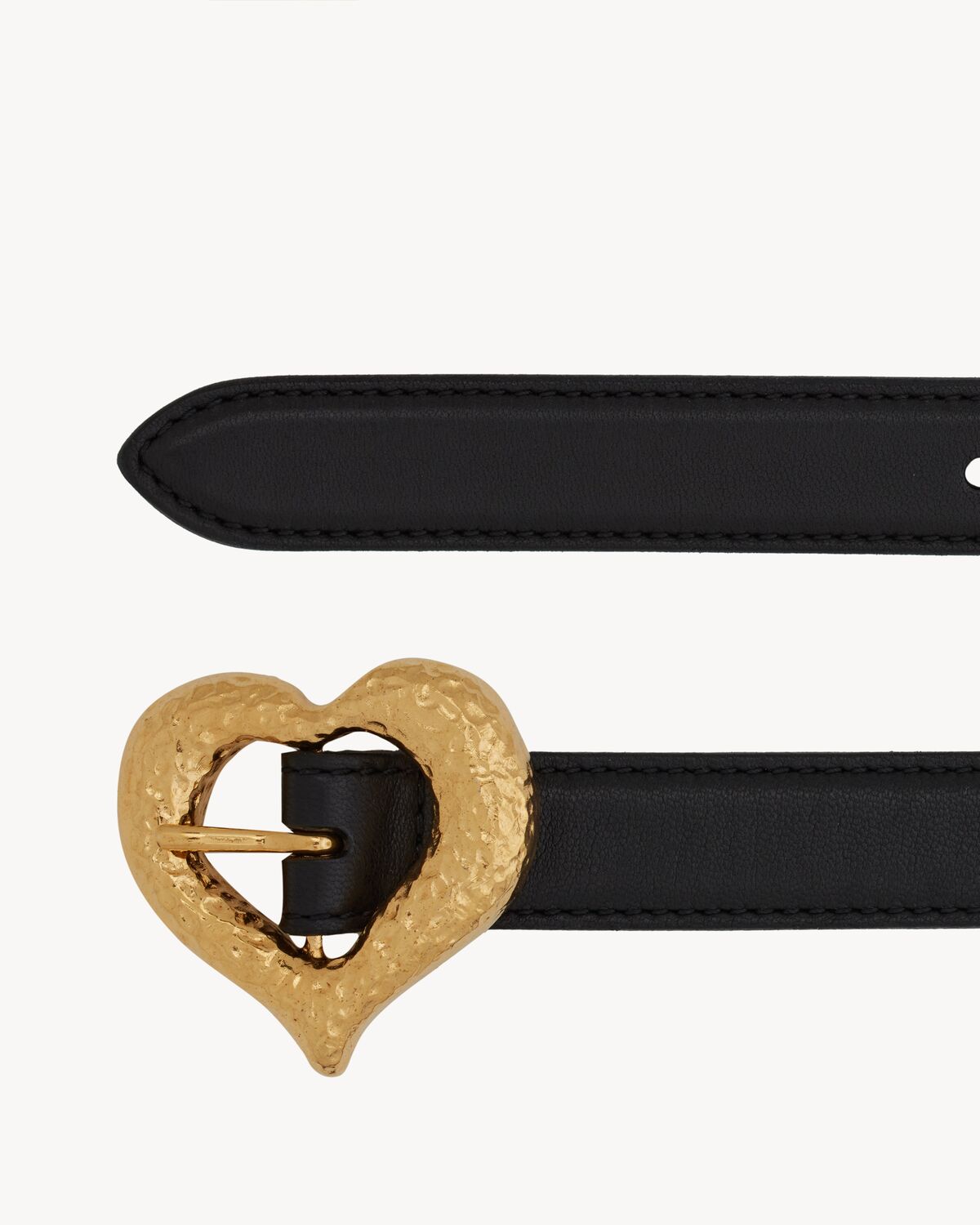 Heart thin belt in lambskin