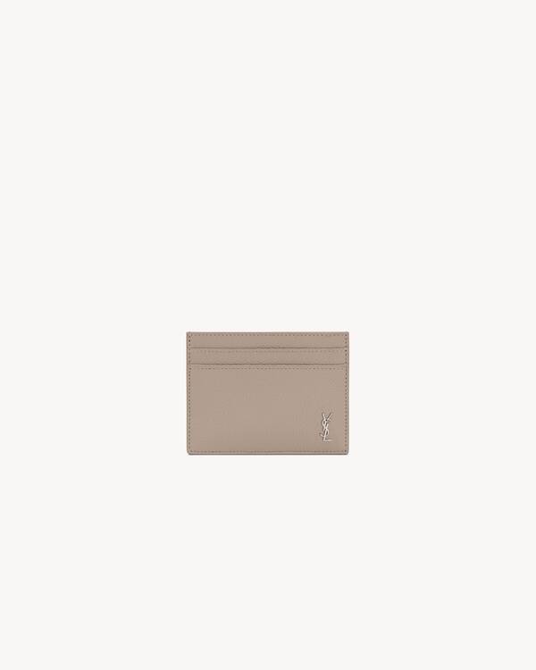 TINY CASSANDRE CARD CASE IN GRAINED LEATHER