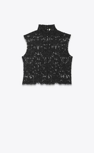 Womens Clothing Tops Blouses Saint Laurent Wool Blouse in Black 
