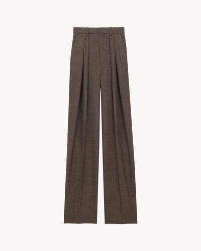 パンツ Saint Laurent Ochre satin wide-leg pant (735726Y3G36 3203) Saint Laurent Ochre Satin Wide-Leg Pant – LOZURI®