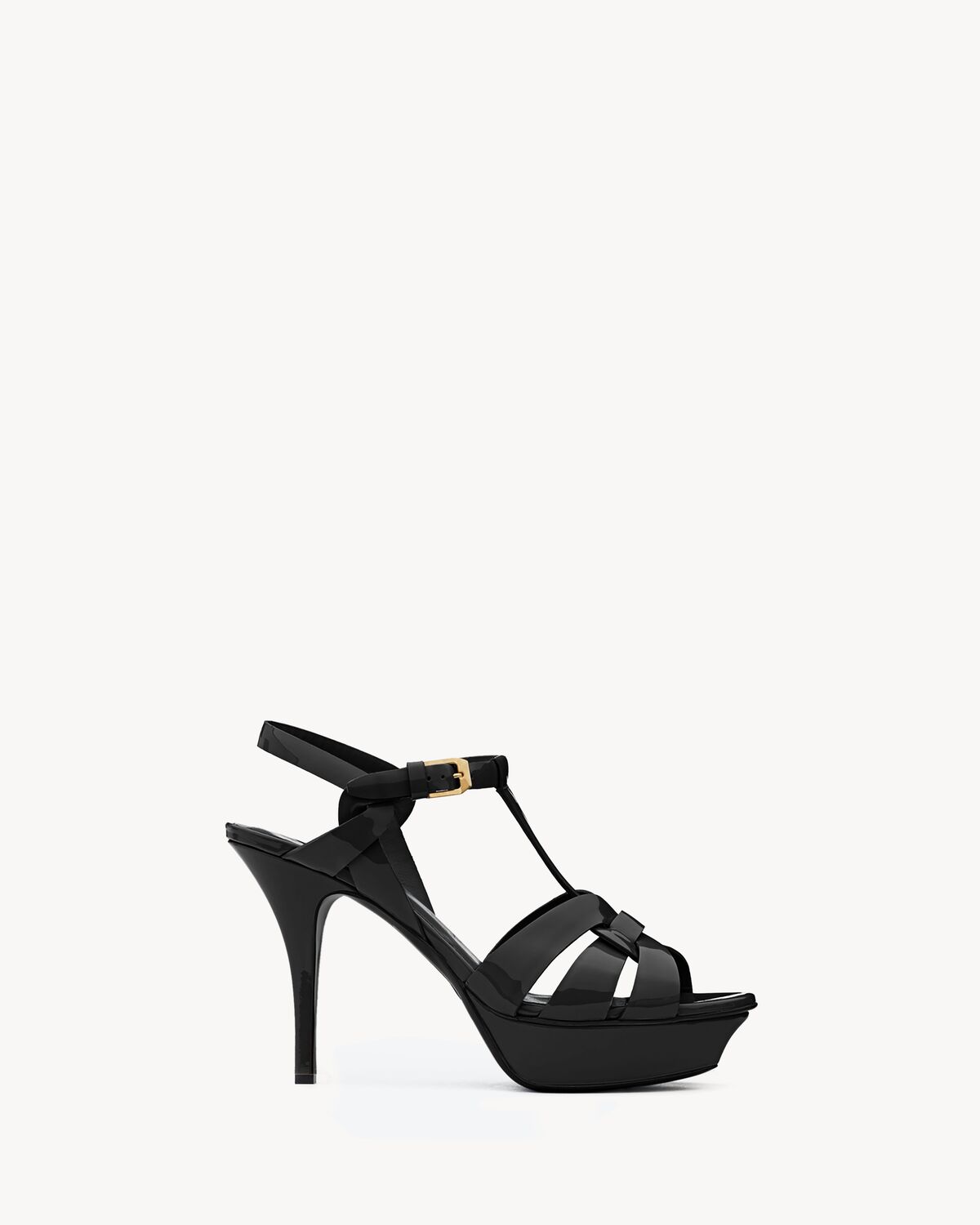 TRIBUTE platform sandals in patent leather