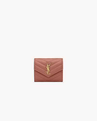 Yves Saint Laurent Money Clip Leather Wallet - Black