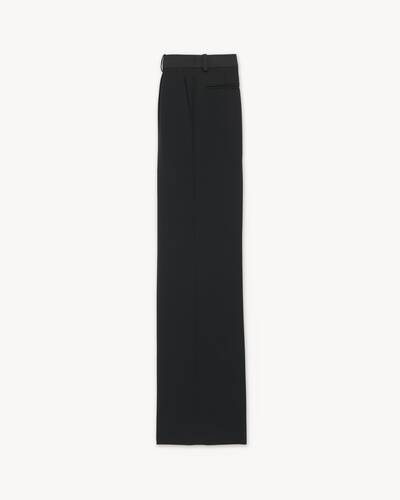 High-rise wool tuxedo pants in black - Saint Laurent