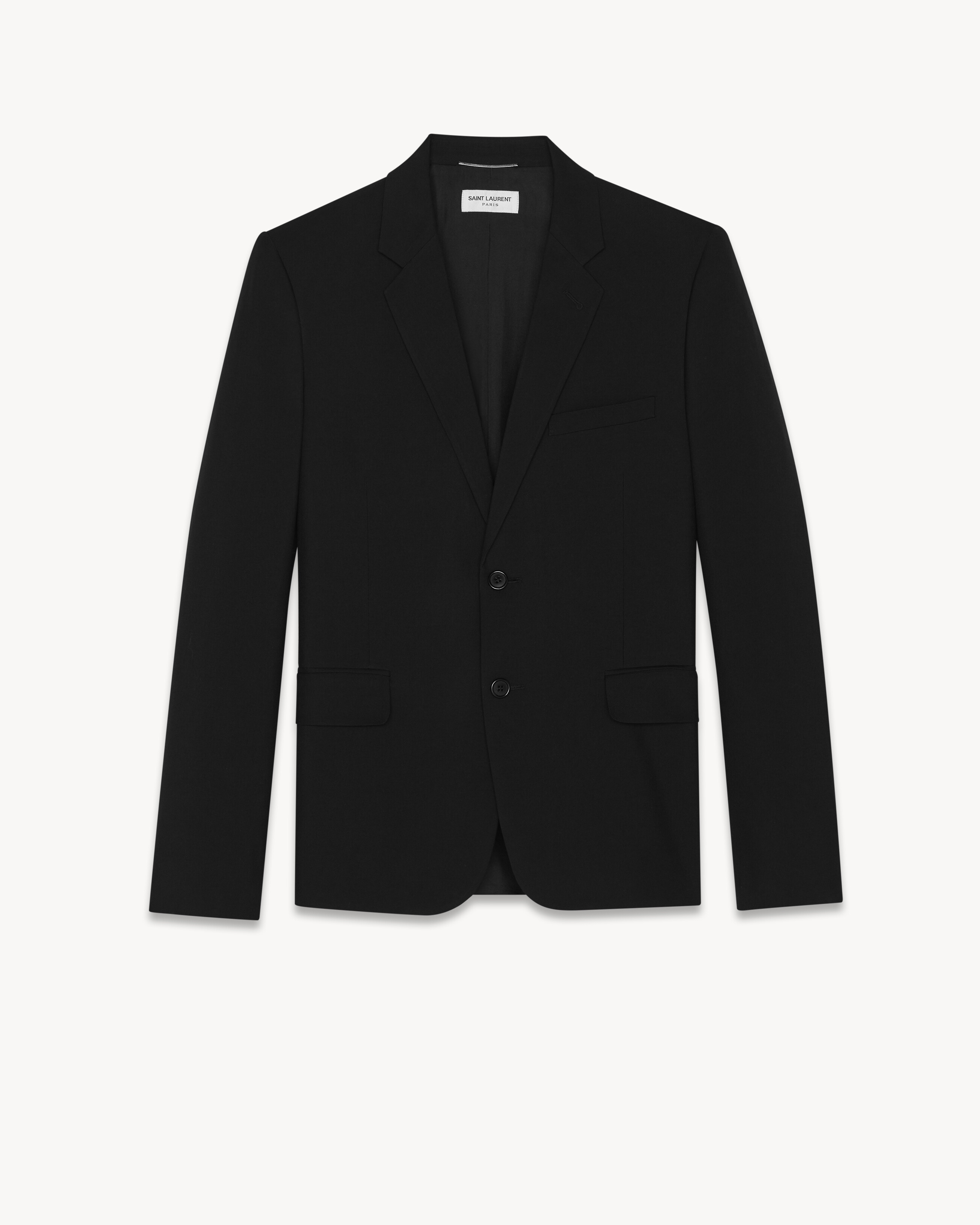 single-breasted jacket in gabardine saint laurent