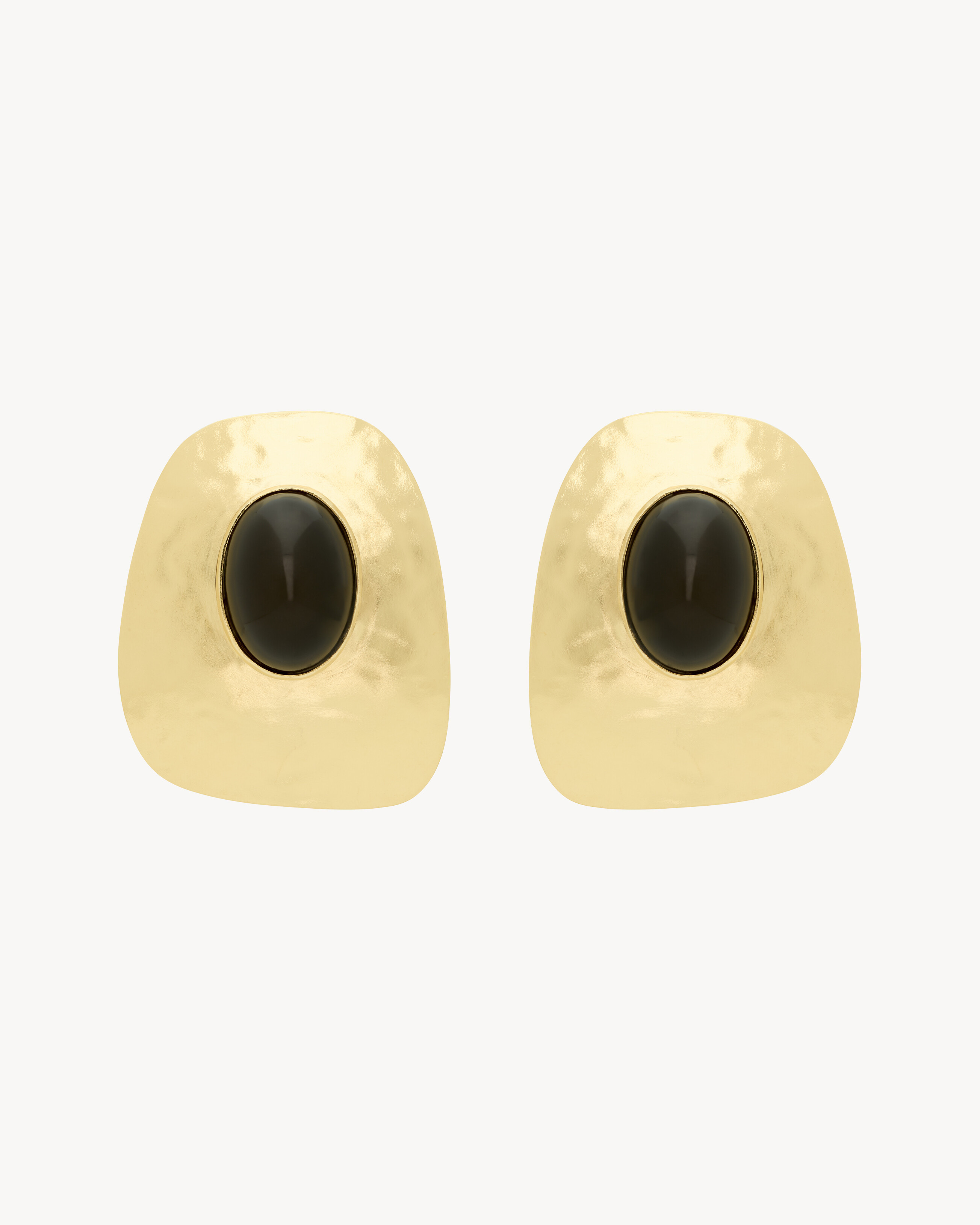 Pendientes de resina y metal con cabujón