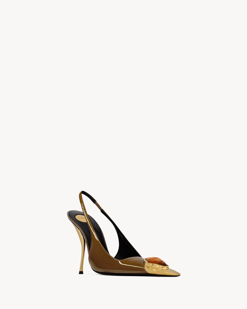 LOULOU slingback pumps in patent leather