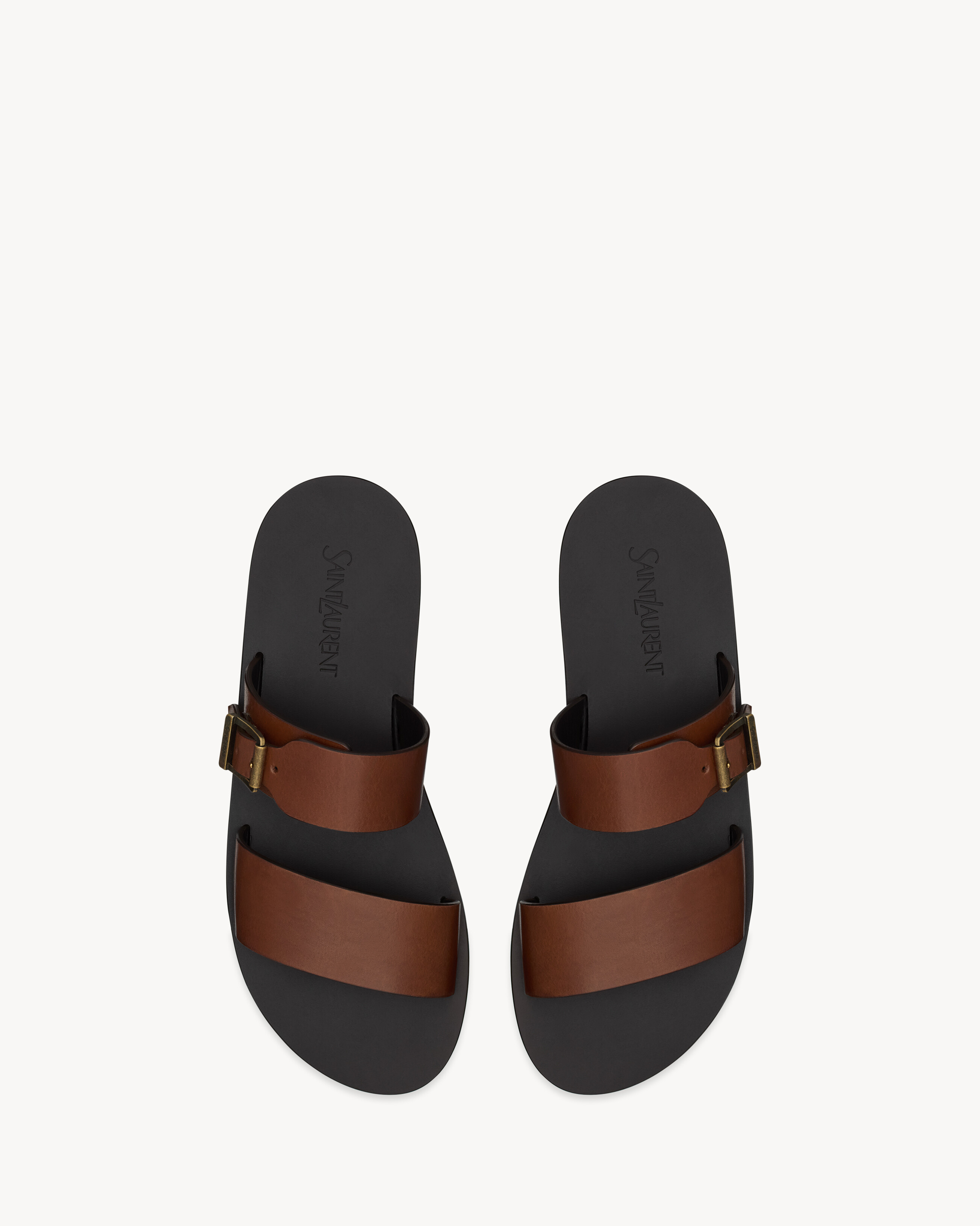 IOS sandales en cuir lisse