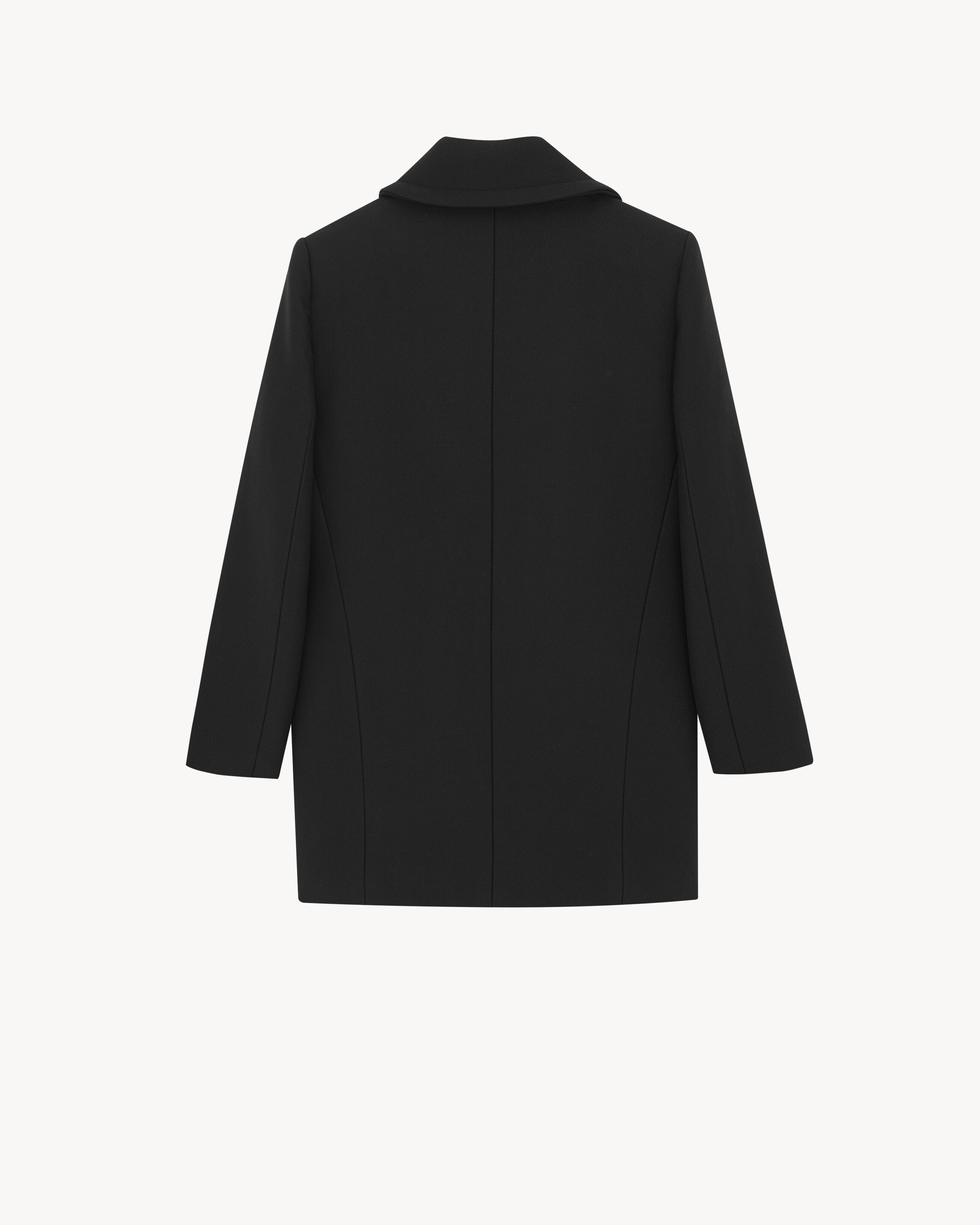Double-Breasted Peacoat in Wool