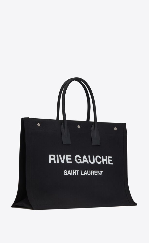 RIVE GAUCHE large tote bag in printed canvas and leather | Saint Laurent | YSL.com