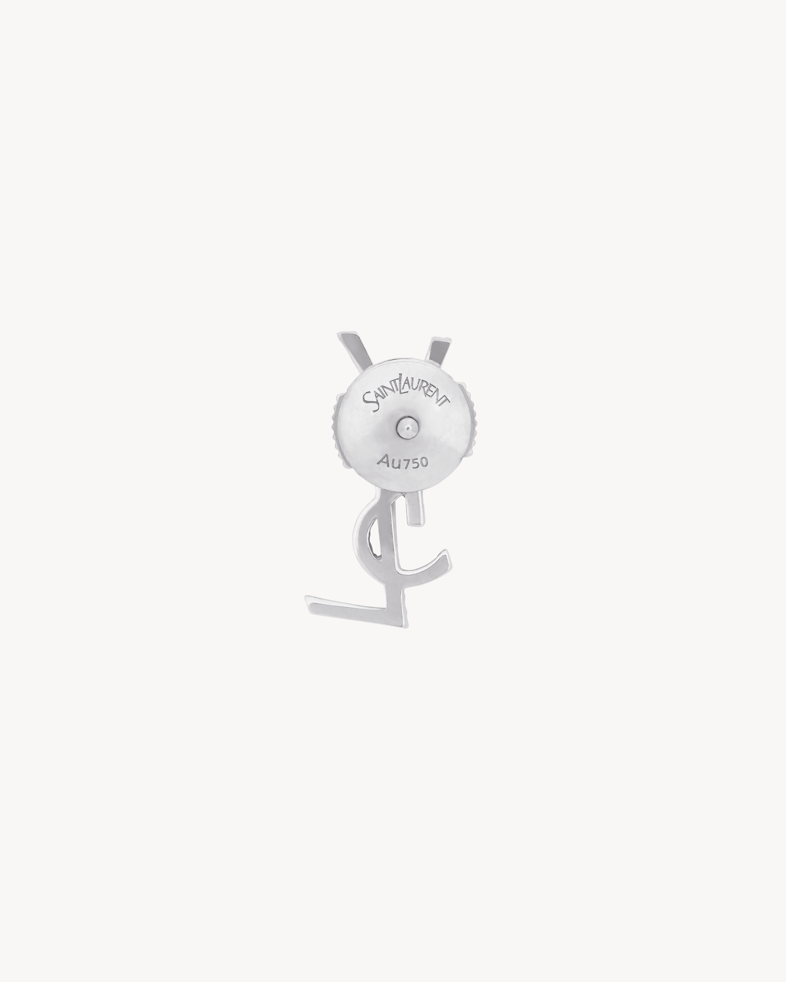 Orecchino a lobo CASSANDRE in oro grigio 18 K con diamanti