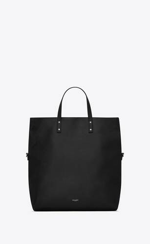ethan foldable shopping bag in grained leather