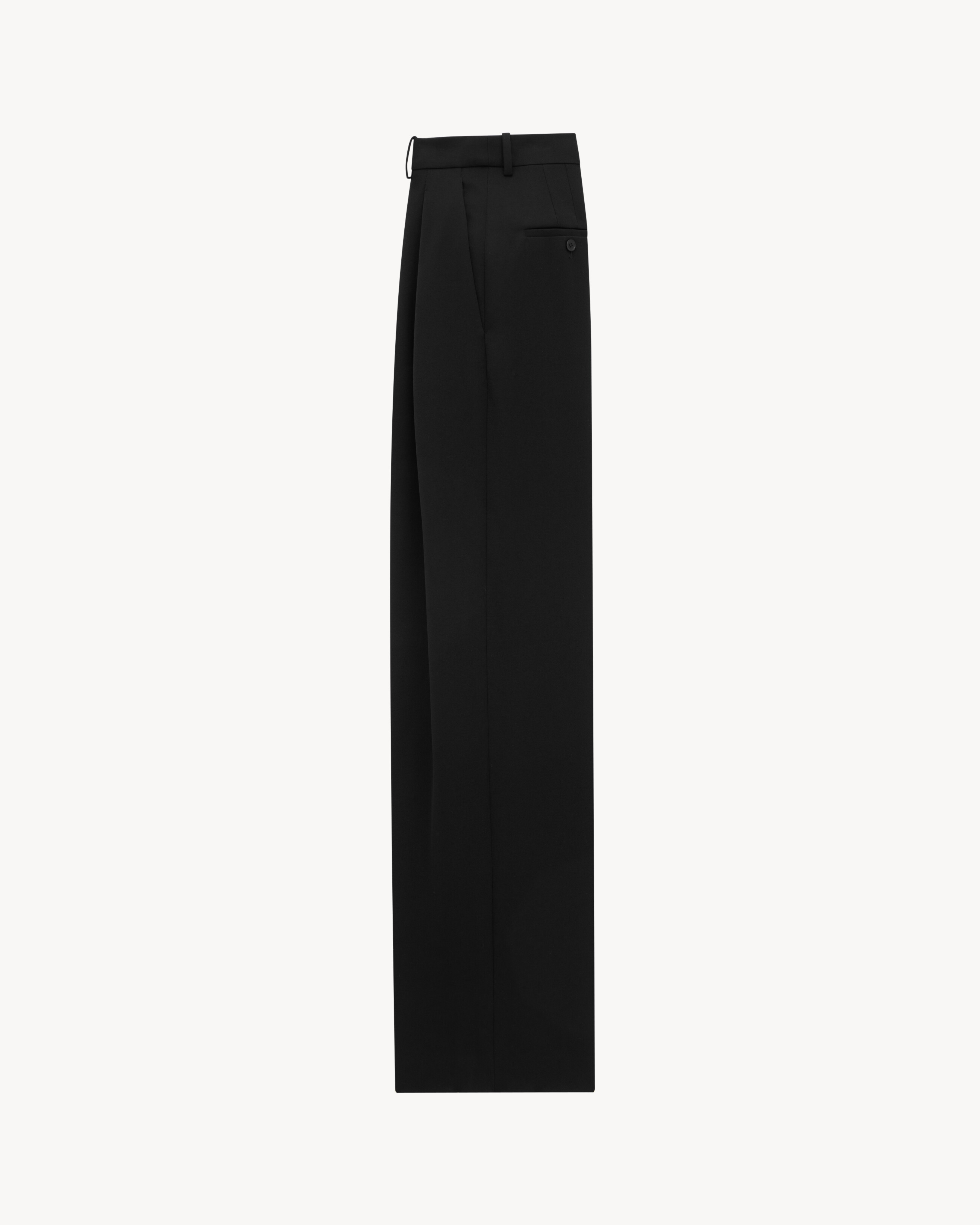 wide-leg pants in grain de poudre