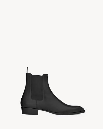 クラシック ワイアット40 チェルシーブーツ（ブラック/レザー） | Saint Laurent