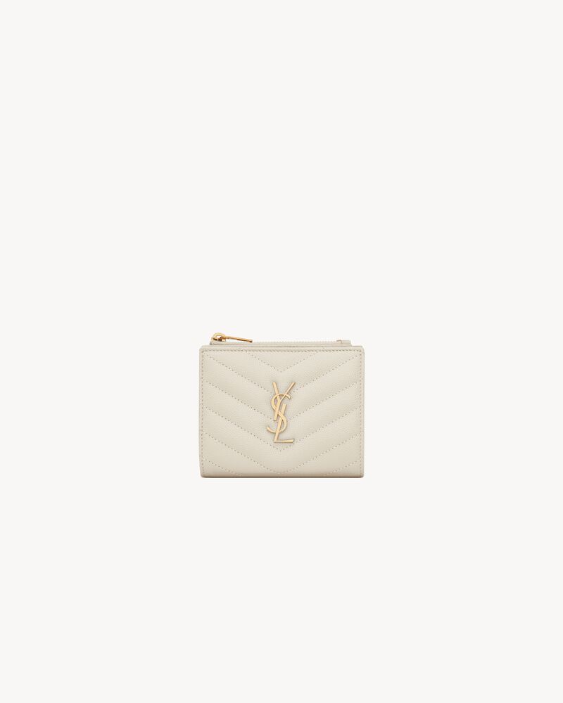 Saint laurent monogram matelasse leather bifold wallet Clearance