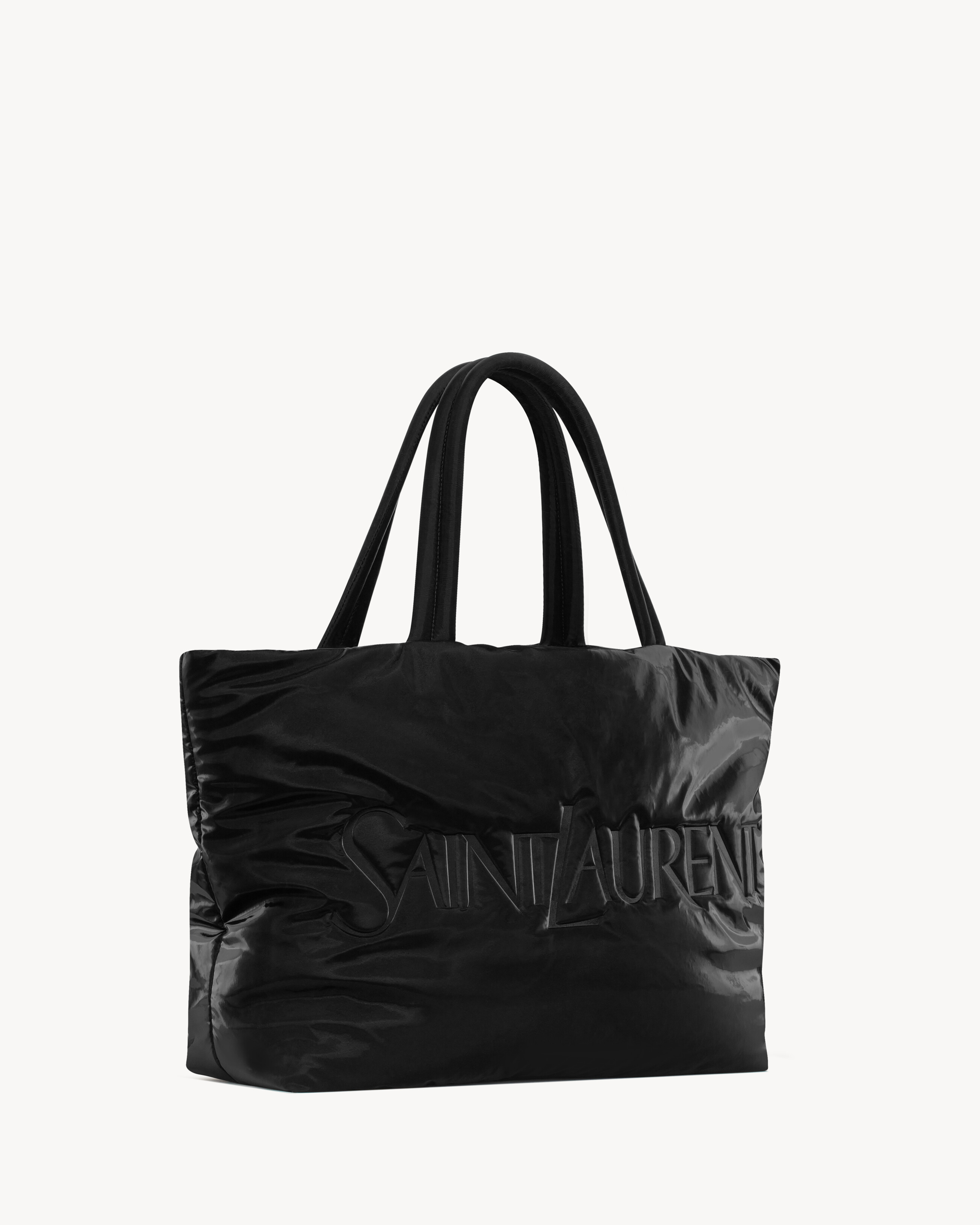 SAINT LAURENT TOTE IN SILKTECH CANVAS