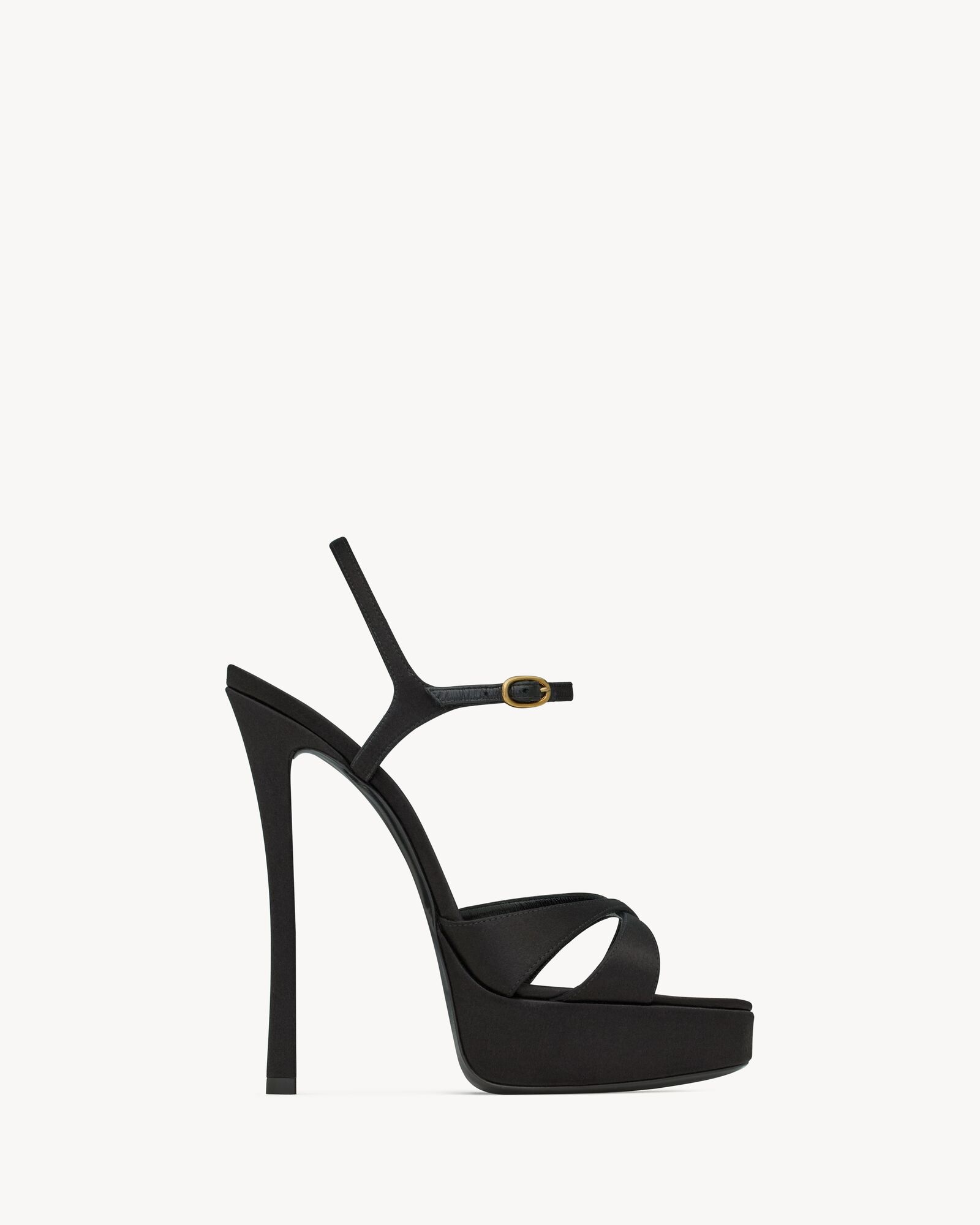 Saint Laurent Sexy 95 Sandal in Nero | FWRD