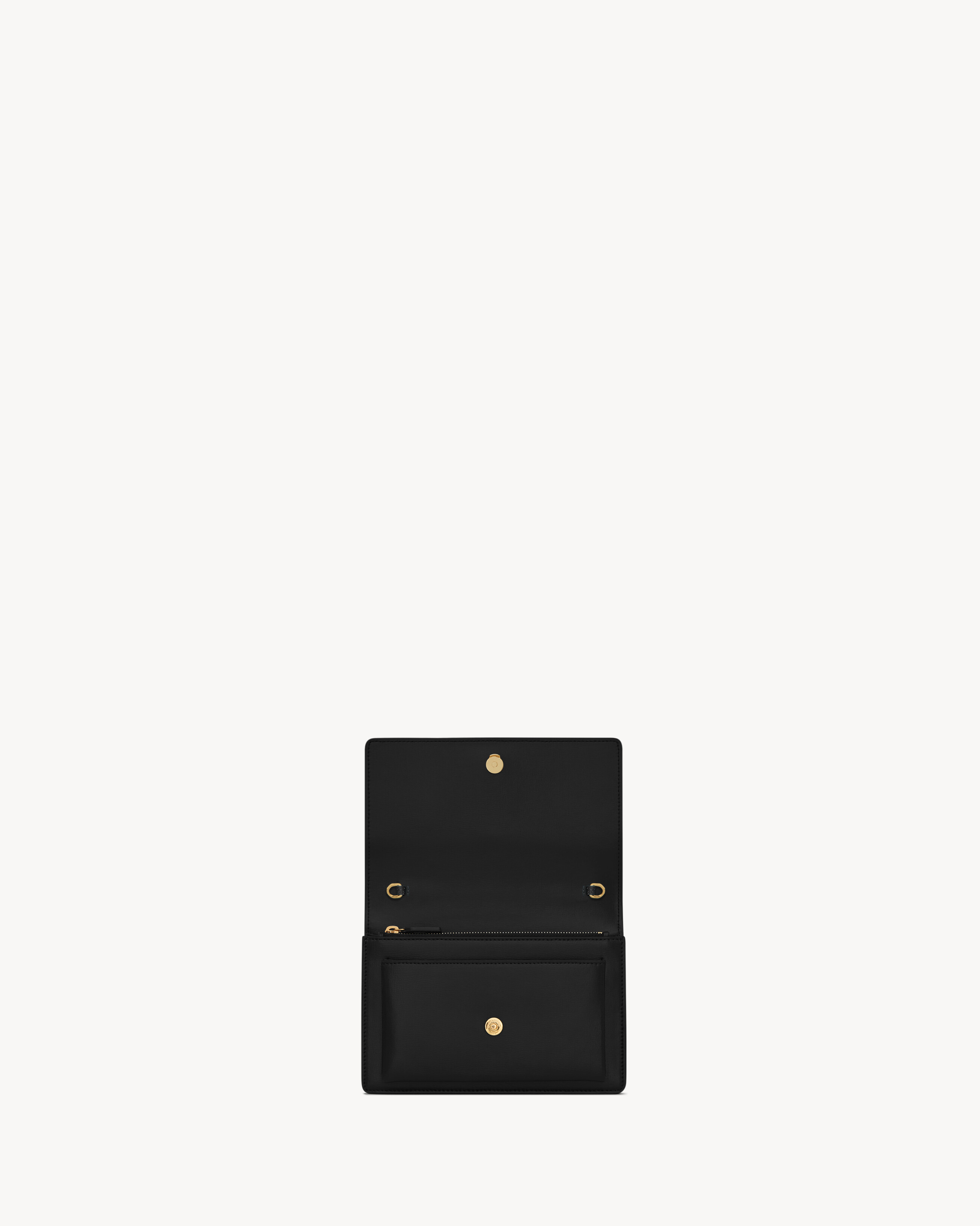 Sunset chain wallet in smooth leather