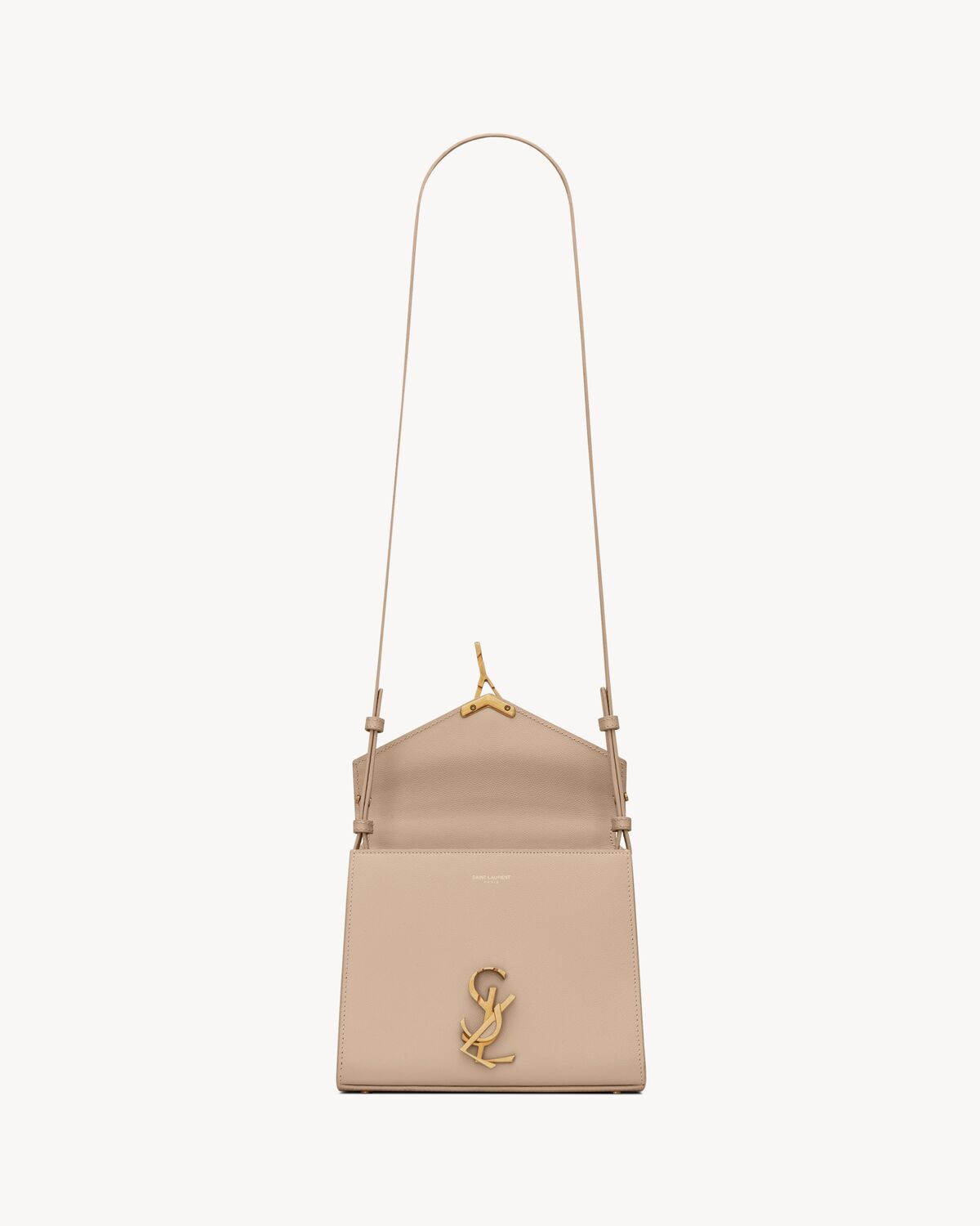 CASSANDRA Mini top handle bag in grain de poudre embossed leather