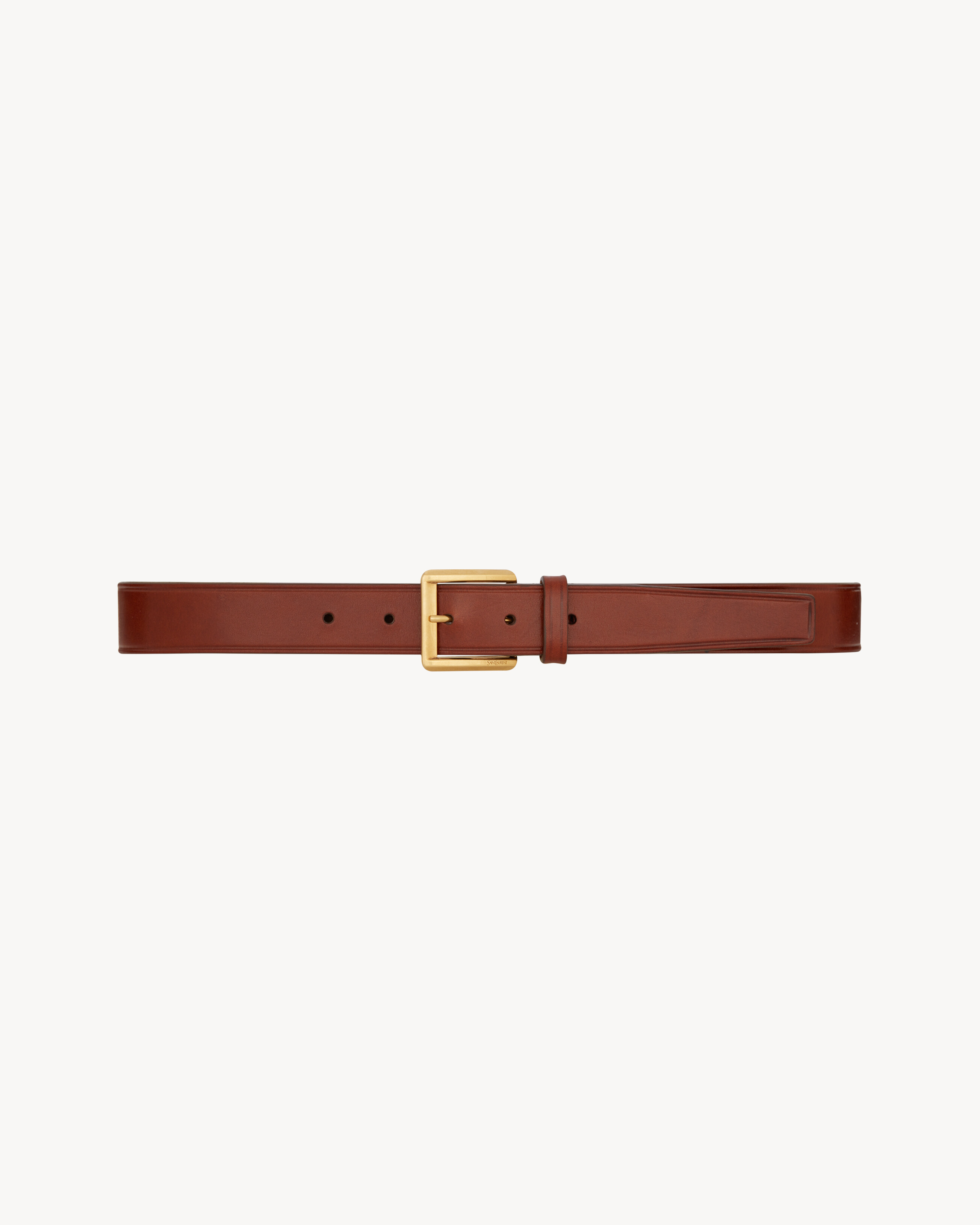 rectangular buckle belt in leather