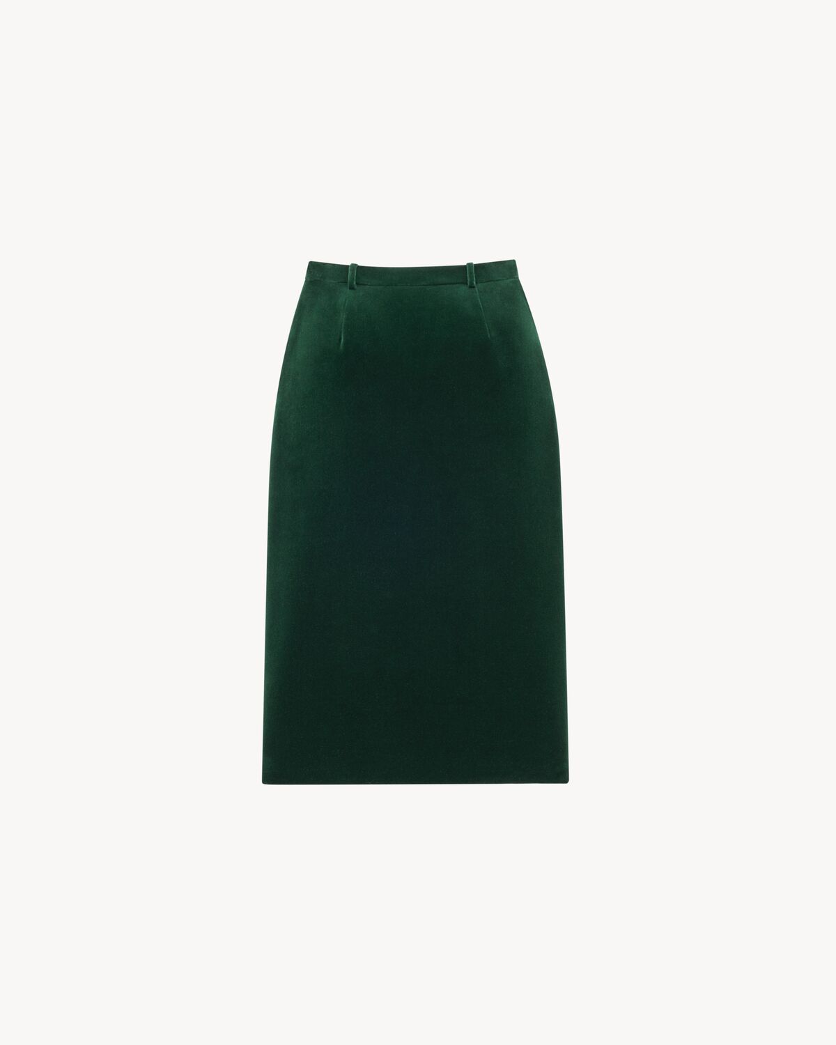 midi wrap skirt in cotton velvet