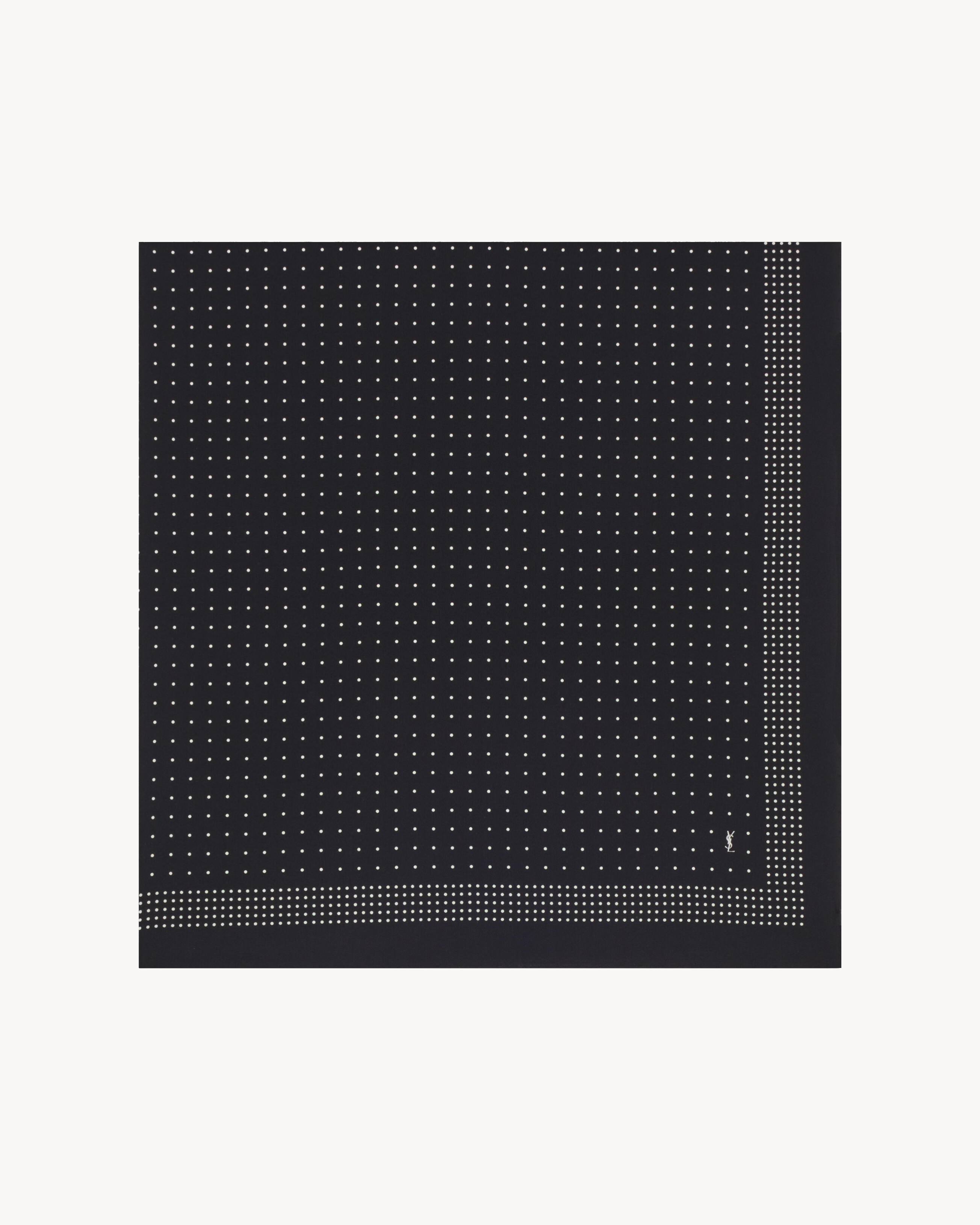 square scarf in dotted silk crepe