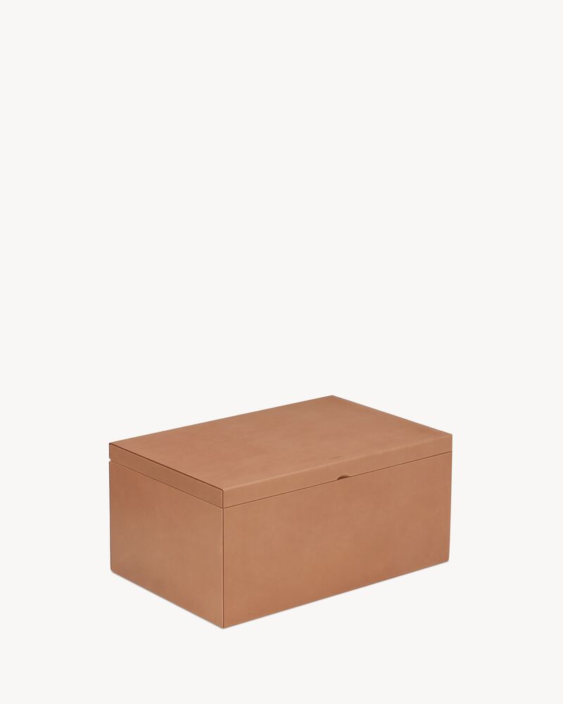 large box in vegetable-tanned leather