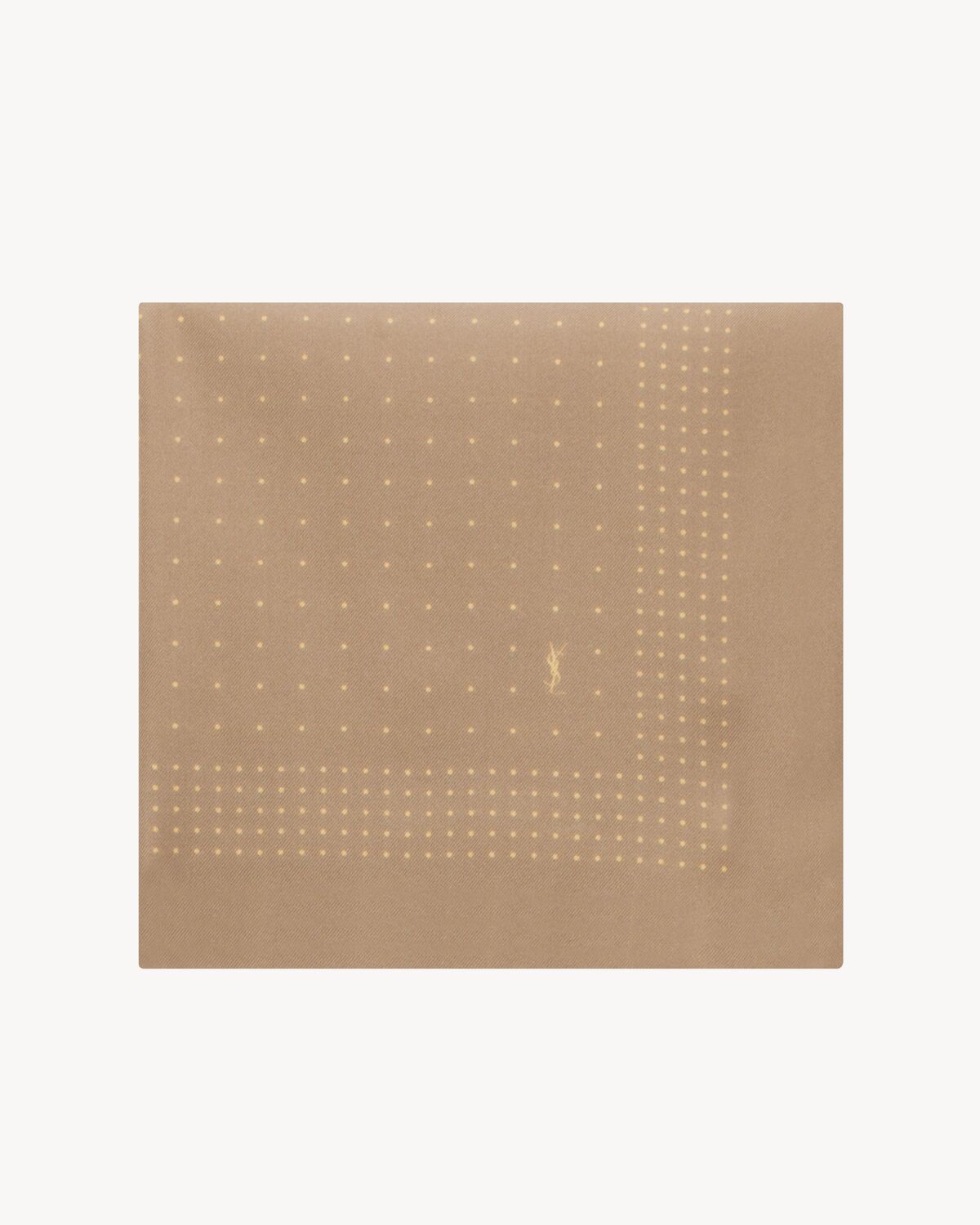 pocket square in dotted silk twill