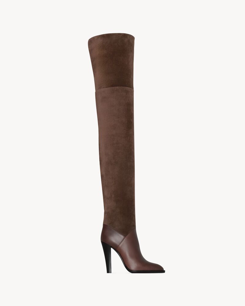 NADJA boots in smooth leather and suede