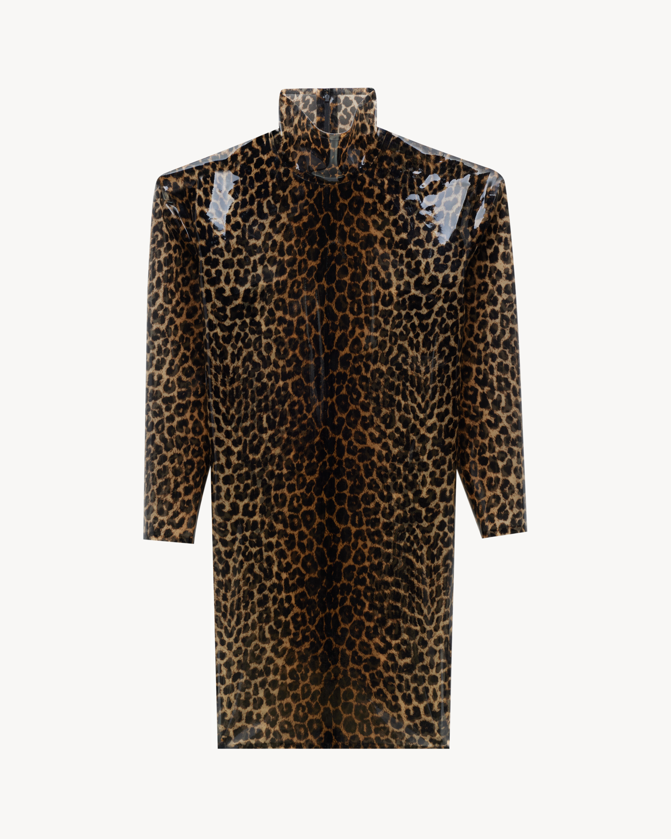 boxy dress in leopard silicone