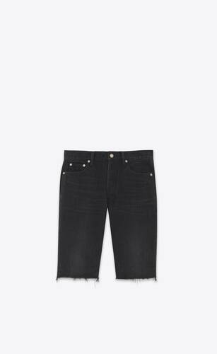 relaxed-fit shorts in black denim