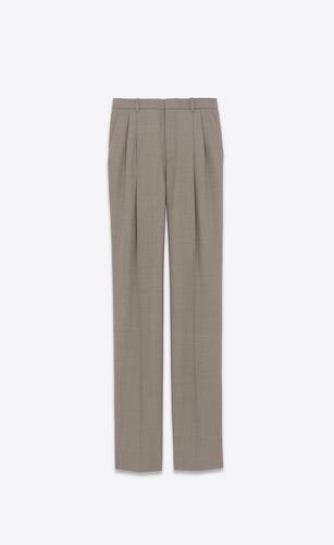 high-waisted pants in wool