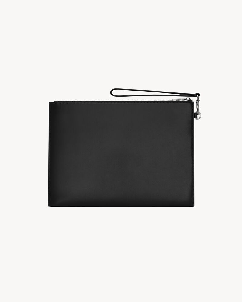 TINY CASSANDRE Tablet-Tasche mit Reißverschluss aus glänzendem Leder