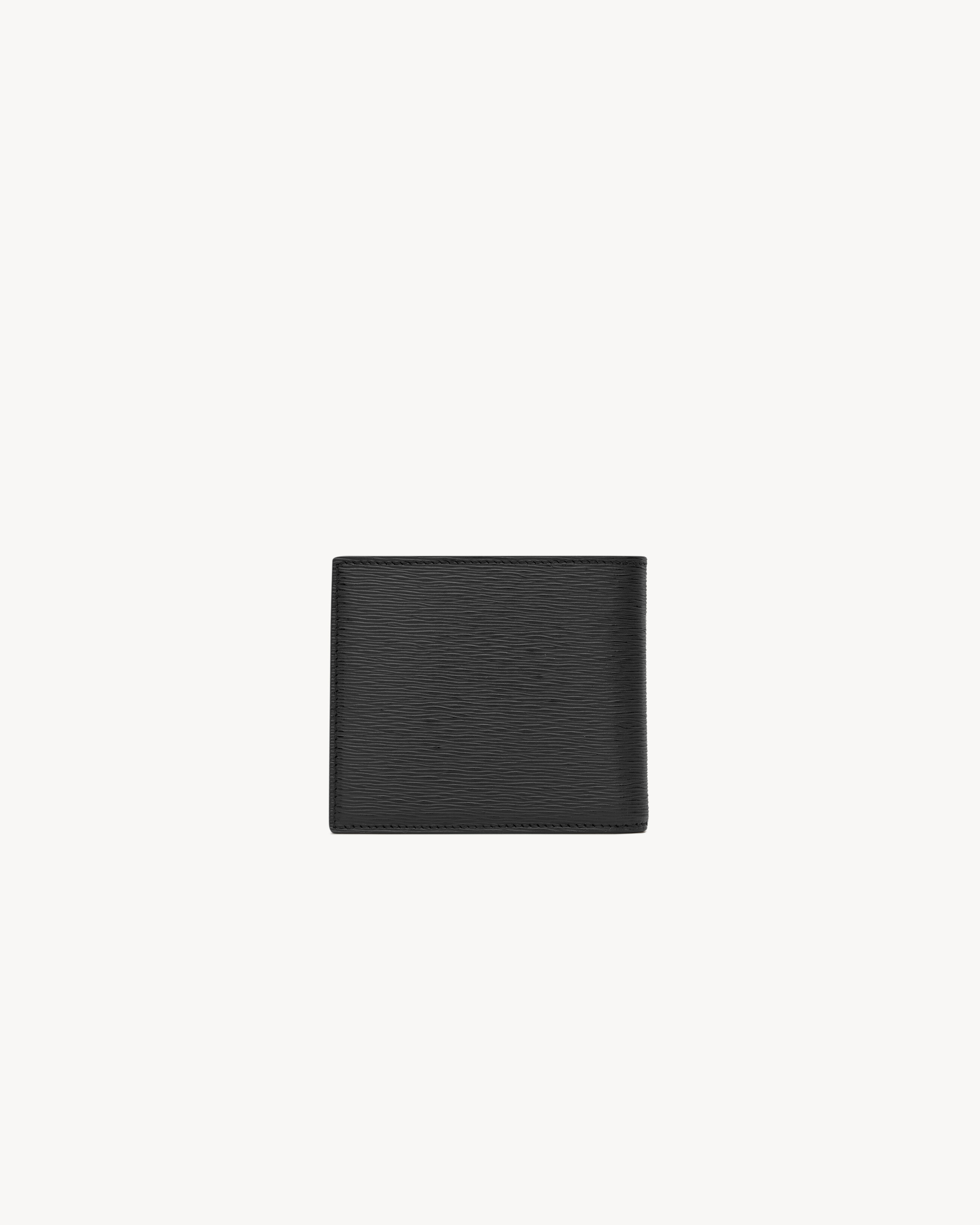 SAINT LAURENT PARIS EAST/WEST Portemonnaie aus geriffeltem Leder