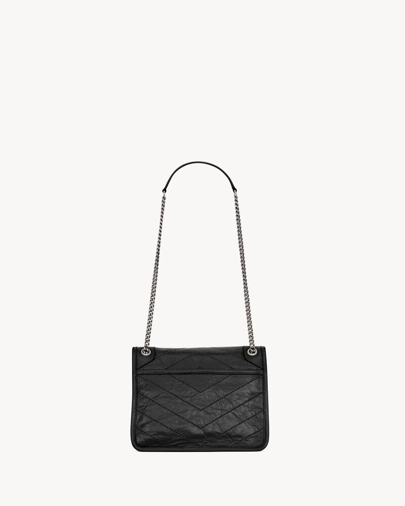 Saint Laurent Niki Medium Shopping Bag in Crinkled Vintage Leather