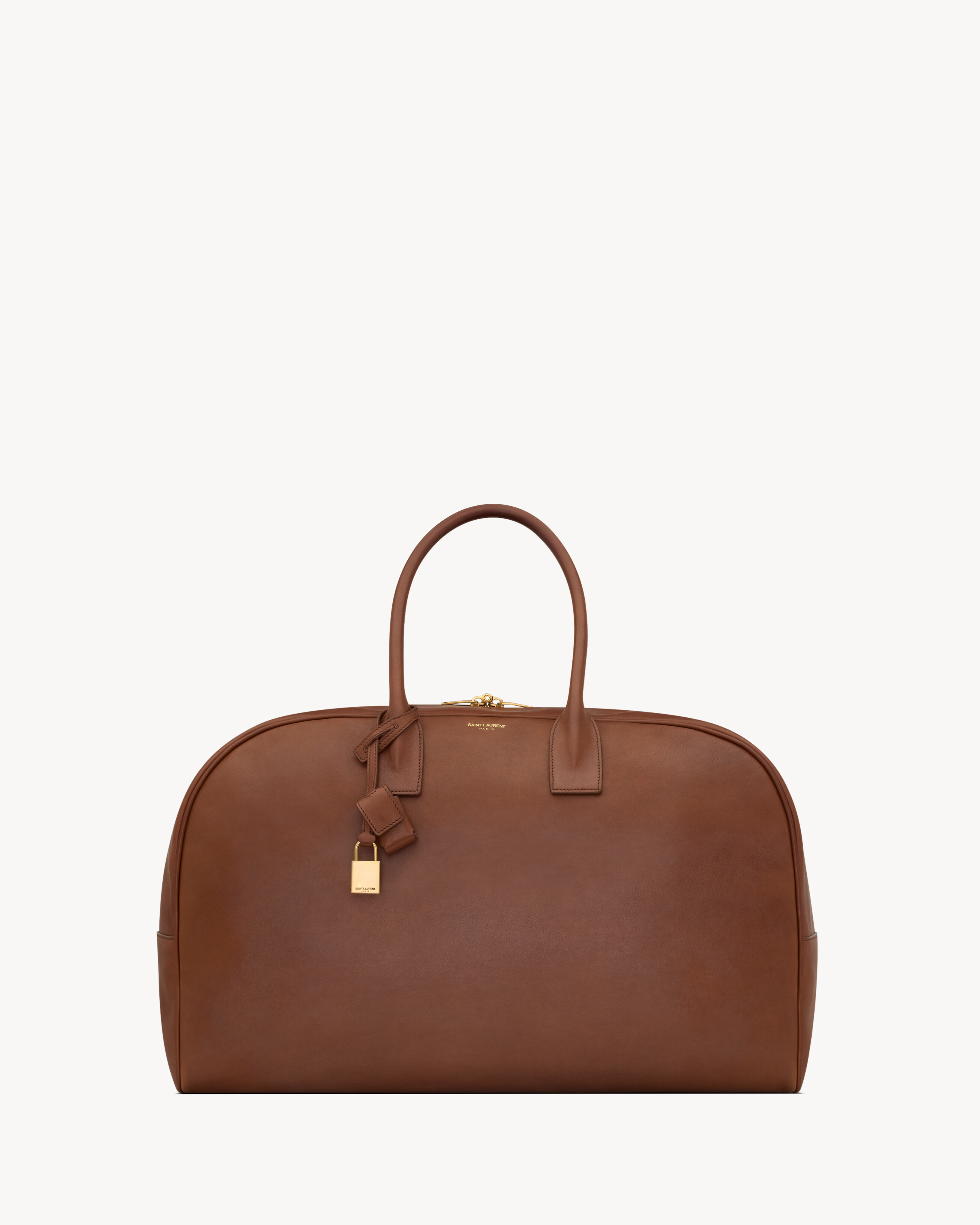 LARGE BOWLING duffle bag in smooth leather