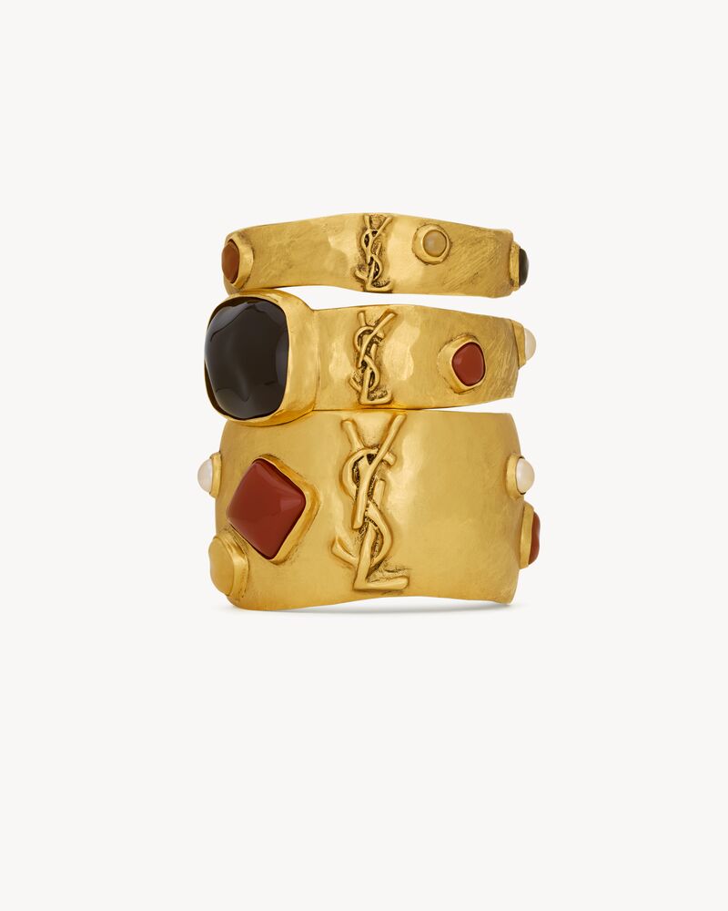 Bracelets jonc avec cabochon CASSANDRE en émail, résine, verre et métal
