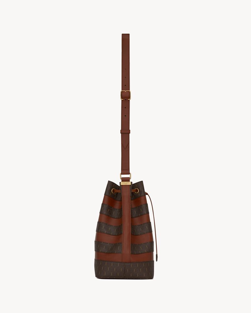 BORSA A SECCHIELLO LE MONOGRAMME IN TELA E PELLE LISCIA | Saint Laurent |  YSL.com