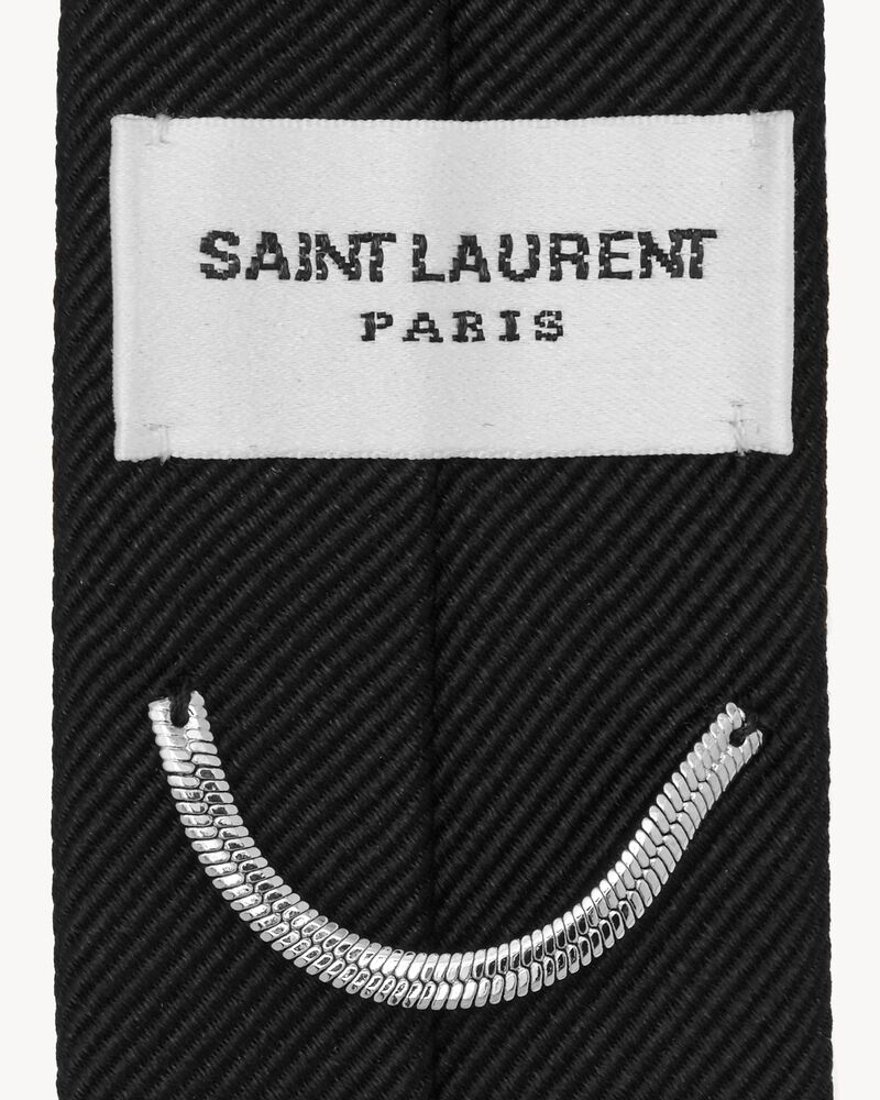 signature evening skinny tie in black silk grosgrain